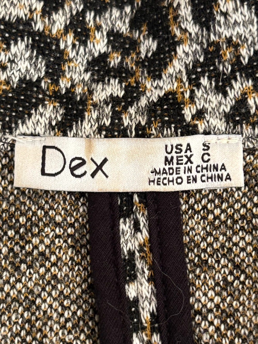 Dex Leopard Print Open Front Knit Cardigan Cozycore Soft Pocket Sweater Small - Picture 6 of 10